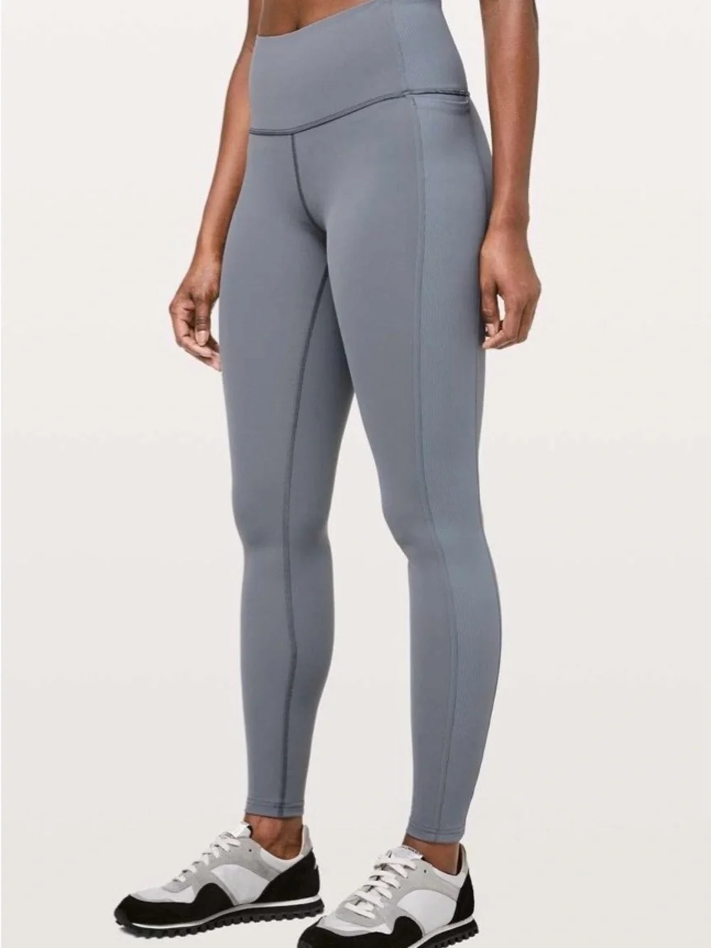 Lululemon Wunder Under High Rise Tight Ribbed 28” Inseam Steam Blue Size 4